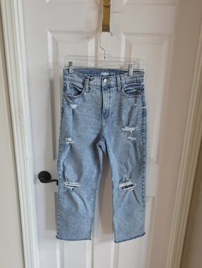 OLD NAVY JUNIORS PETITE BOYFRIEND/EXTRA HIGH- RISE Distressed Jeans